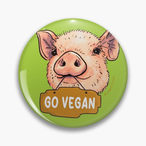 Item preview, Go vegan - cute pig designed and sold by Frank J. Art.