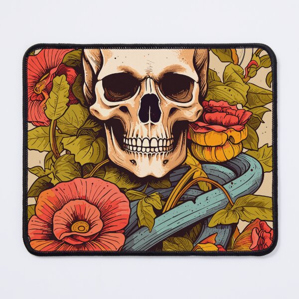 Item preview, Nature's Bone Canvas: Exquisite Petal-Clad Skeleton designed and sold by Cheeky Companions.