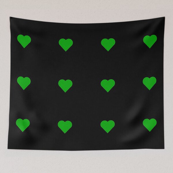 Item preview,  Leaf Green Heart on Black designed and sold by AASparksDesigns.