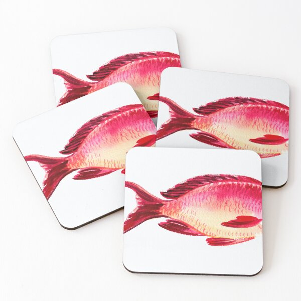 Artikelvorschau, Roter Aquarellfisch entworfen und verkauft von AlexBlackSea.