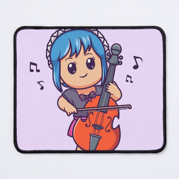 Item preview, Melodic Muse: Cute Woman Playing Cello Violin Cartoon designed and sold by hjian8219.