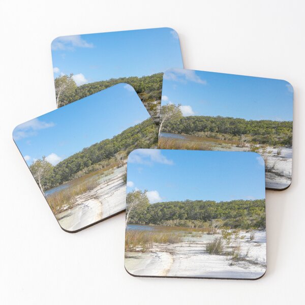 Item preview, Fraser Island Kgari and Lake Birrabeen and white sand shore designed and sold by Martin Berry Photography.
