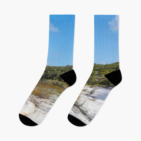 Item preview, Fraser Island Kgari and Lake Birrabeen and white sand shore designed and sold by Martin Berry Photography.