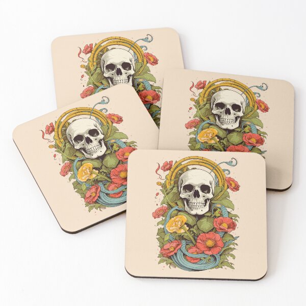 Item preview, Verdant Veil Showcase: Skull Adorned with Nature’s Finest designed and sold by Cheeky Companions.