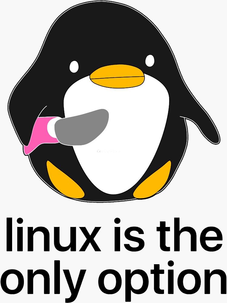 linux is the only optionpeace was never an option memechicken holding a toy  knife meme Active " Sticker for Sale by baumans | Redbubble