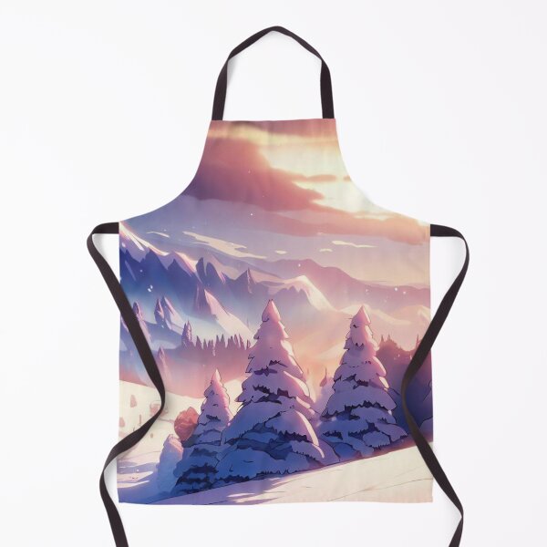 Item preview, snowy mountains landscape designed and sold by MeowMoonStore.