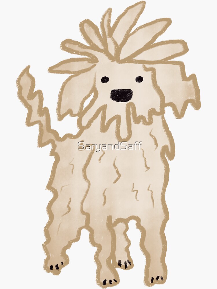 Thumbnail 3 of 3, Sticker, doodle dog designed and sold by SaryandSaff.