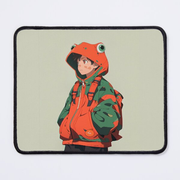 Artikelvorschau, Schulfrosch-Anime-Junge in orangefarbener japanischer Shonen-Ästhetik entworfen und verkauft von RibbitFans101.