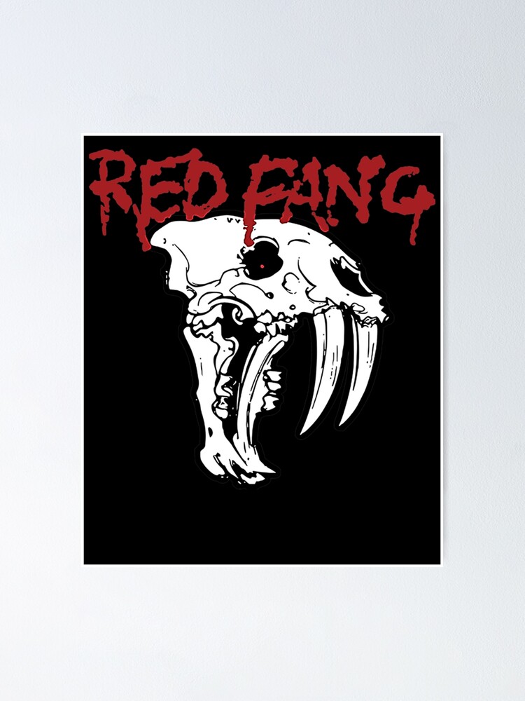 Poster avec l'œuvre « red fang » de l'artiste AlexandrinDufr