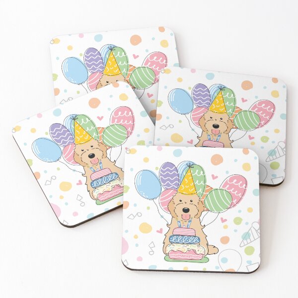 Item preview, Apricot Cockapoo Cavapoo Birthday Party designed and sold by Lulupainting.