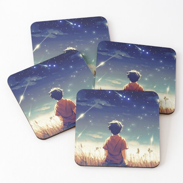 Item preview, Landscape of a boy watching the stars. designed and sold by MeowMoonStore.