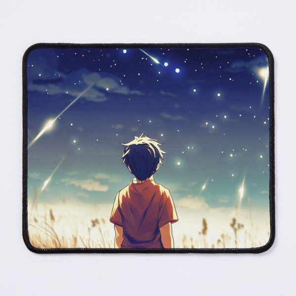 Item preview, Landscape of a boy watching the stars. designed and sold by MeowMoonStore.