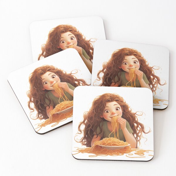 Item preview, Girl Eating Spaghetti designed and sold by densok.