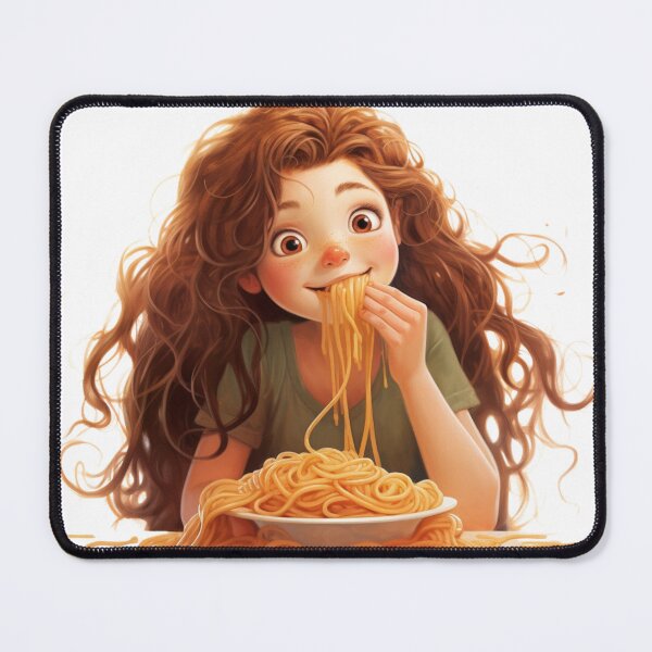 Item preview, Girl Eating Spaghetti designed and sold by densok.