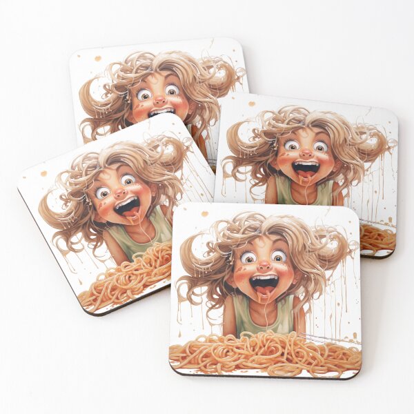 Item preview, Girl Eating Spaghetti designed and sold by densok.