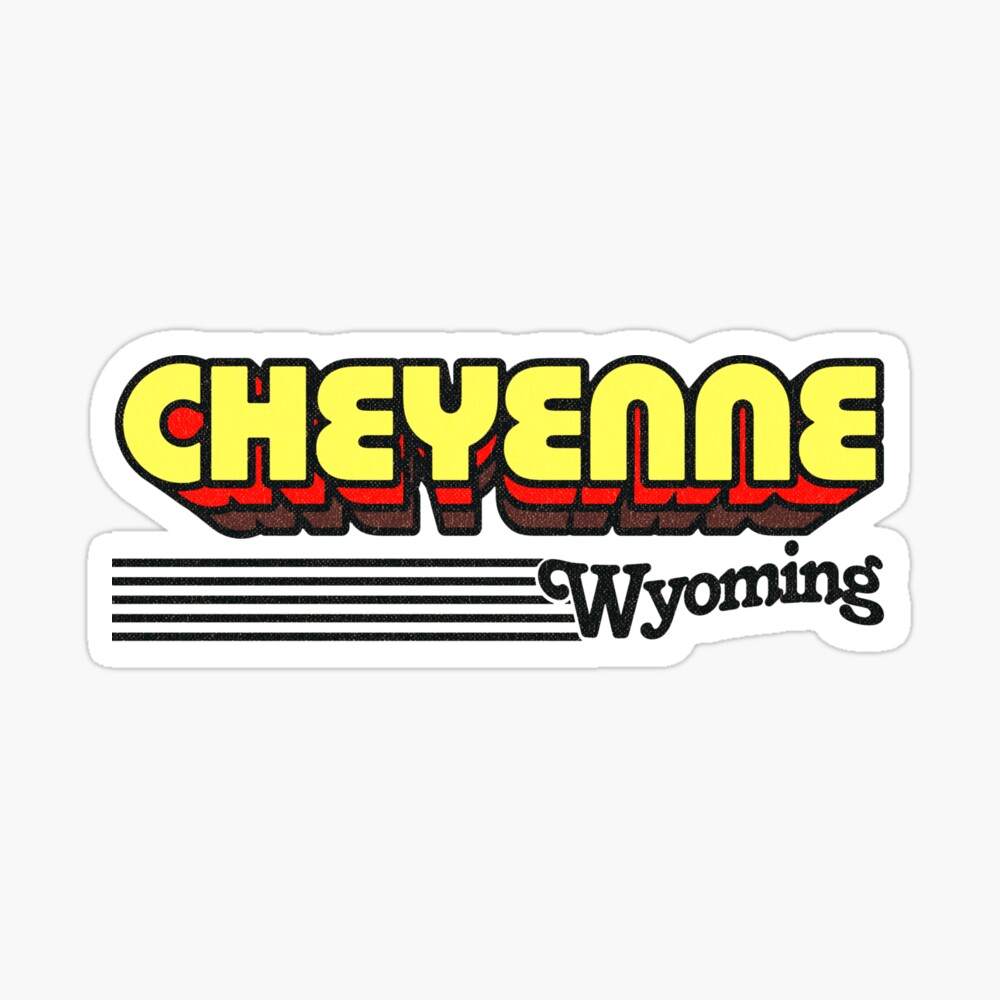 Cheyenne, Wyoming | Retro Stripes Sticker