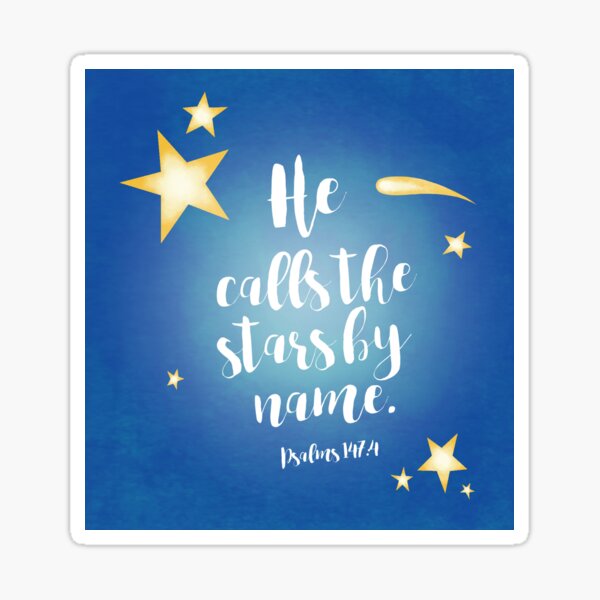 He Calls By Name (Blue) Sticker