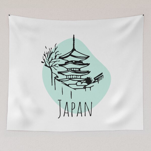 Item preview, Japan doodle illustration designed and sold by mariakostory.