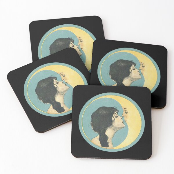 Item preview, Moon Kiss Vintage Retro Romantic Intimate Boho Chic Eclectic Kiss designed and sold by Robert Diebold.