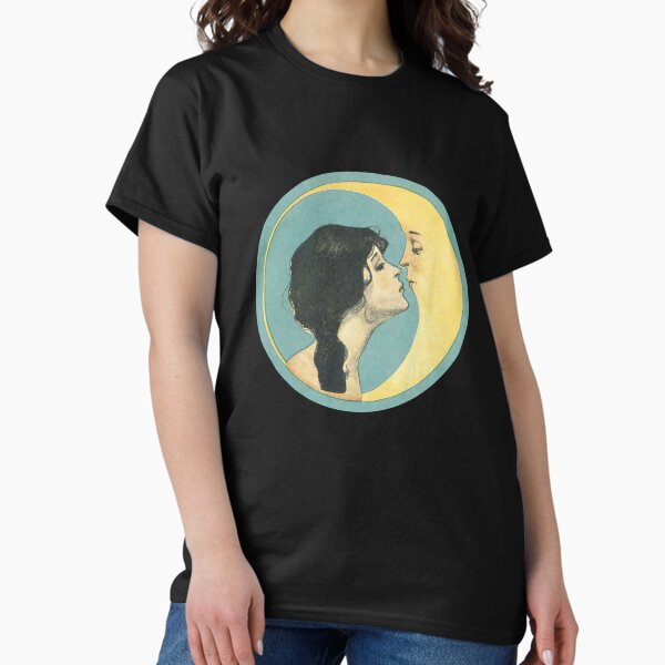 Moon Kiss Vintage Retro Romantic Intimate Boho Chic Eclectic Kiss Classic T-Shirt