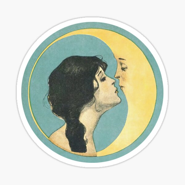 Item preview, Moon Kiss Vintage Retro Romantic Intimate Boho Chic Eclectic Kiss designed and sold by Robert Diebold.