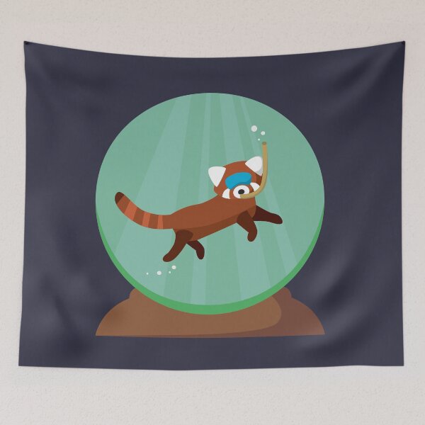 Item preview, Red Panda Globe designed and sold by Kera Roake.