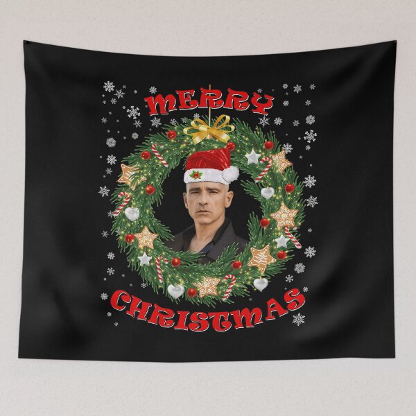 Item preview, Merry Xmas Eros Santa Hat and Christmas Wreath designed and sold by SavetheDateGa.