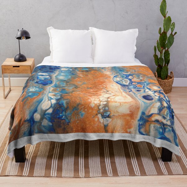 Item preview, Fluid Nature - Golden Lapis - Acrylic Pour Art designed and sold by vmajzlik.