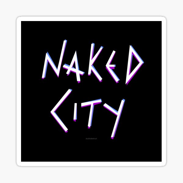 Naked City (Color on Black) Sticker