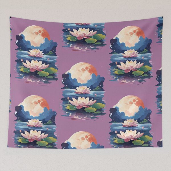 Item preview, Double Lotus Under The Moon designed and sold by Zeus-Prime.