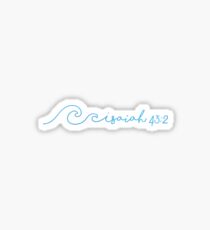Waves, Isaiah 43:2 Sticker