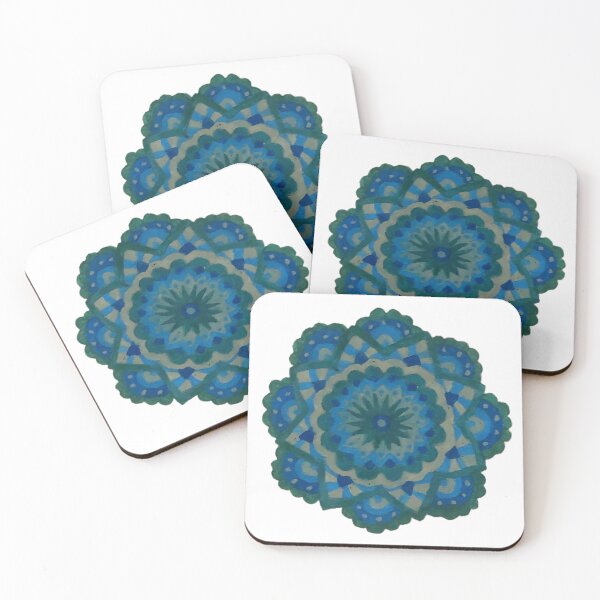Item preview, Mandala of blue and green colors designed and sold by Mooki-.