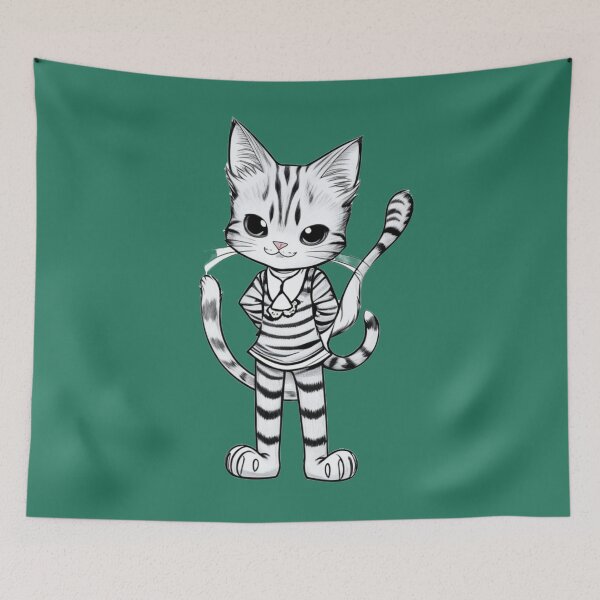 Item preview, cool cat designed and sold by MrDomStore.