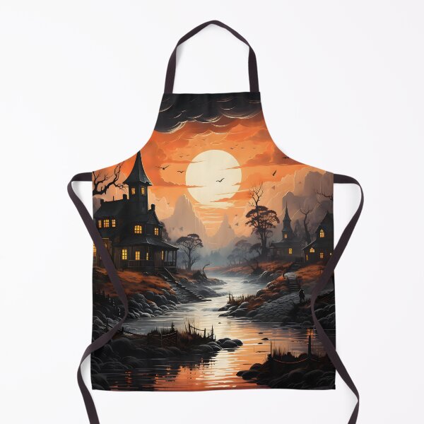 Item preview, Haunted Halloween Street designed and sold by ConfettiSkyArt.