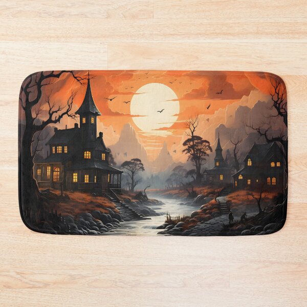 Item preview, Haunted Halloween Street designed and sold by ConfettiSkyArt.