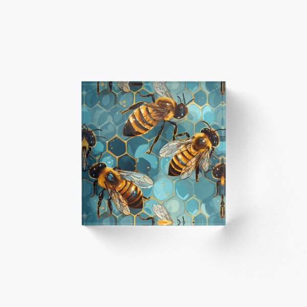 Artikelvorschau, Waben- und Bienenmuster 11 entworfen und verkauft von DigitalPatternx.
