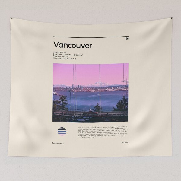Item preview, Visit Vancouver, Canada (Travel poster) designed and sold by RabbitK.