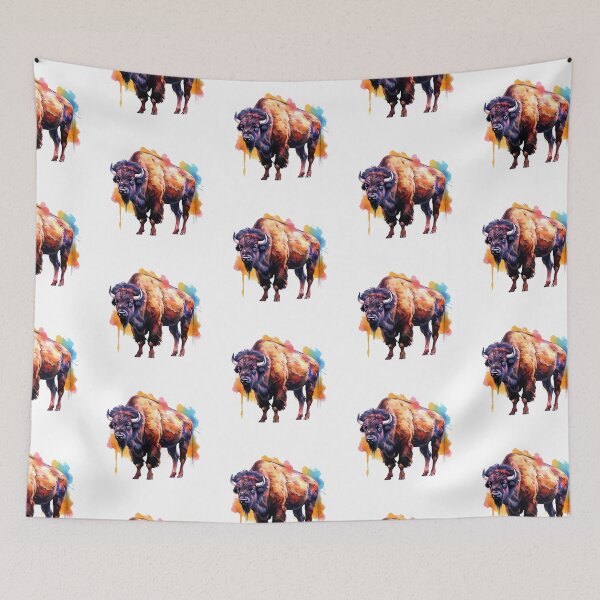 Item preview, Buffalo | Native American | Ranch | Cowgirl | Cowboy | Western | Lifestyle | Bold Colors  designed and sold by mwinter2205.