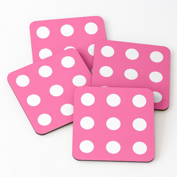 Item preview, White Polka Dots on Salmon Pink designed and sold by AASparksDesigns.