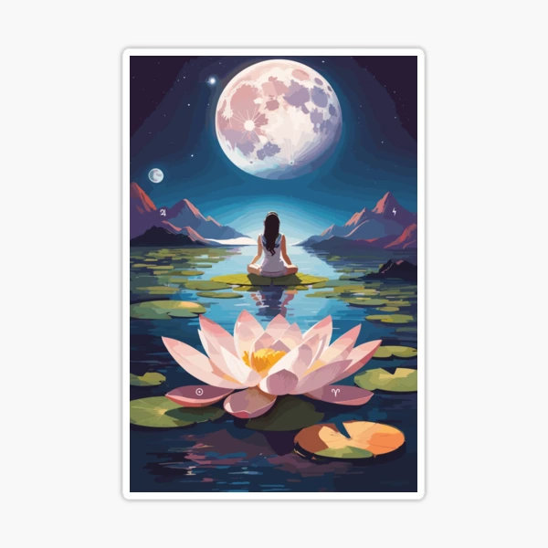 Yoga Teacher Buddha Sun Moon Truth Karma Gift Metal Print by Lukas