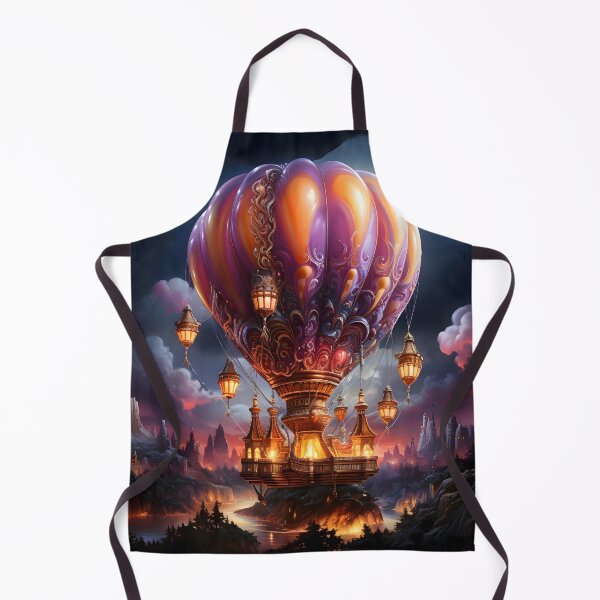 Item preview, Magical Hot Air Balloon Art designed and sold by ConfettiSkyArt.