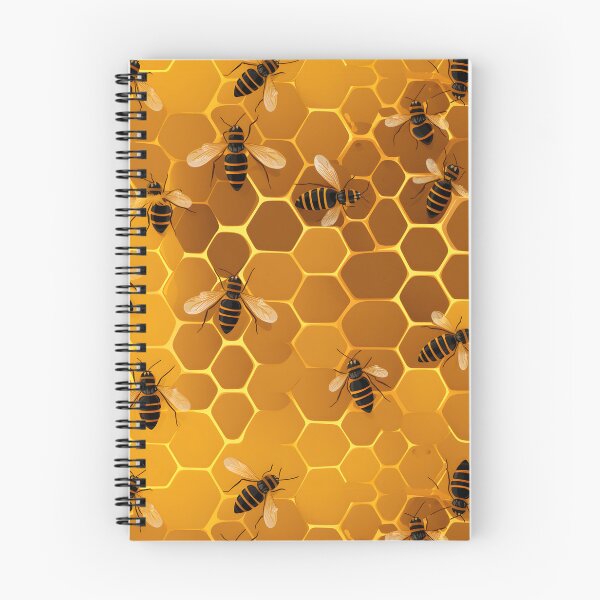 Aperçu de l'œuvre Nid d'abeille et motif d'abeille 14 créée et vendue par DigitalPatternx.