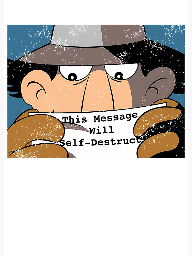 Inspector Gadget Wowzers Self Destruct Message Vintage Funny Humor Poster  for Sale by FashionistaRuiz