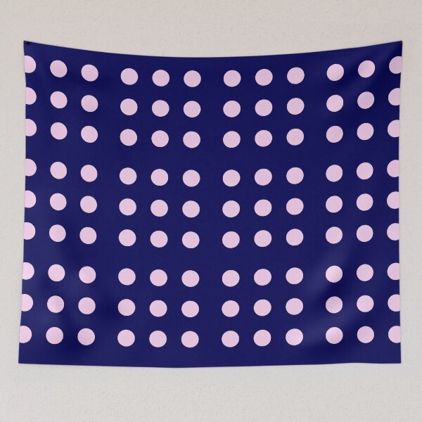 Item preview, Soft Pink Polka Dots on Midnight Blue designed and sold by AASparksDesigns.