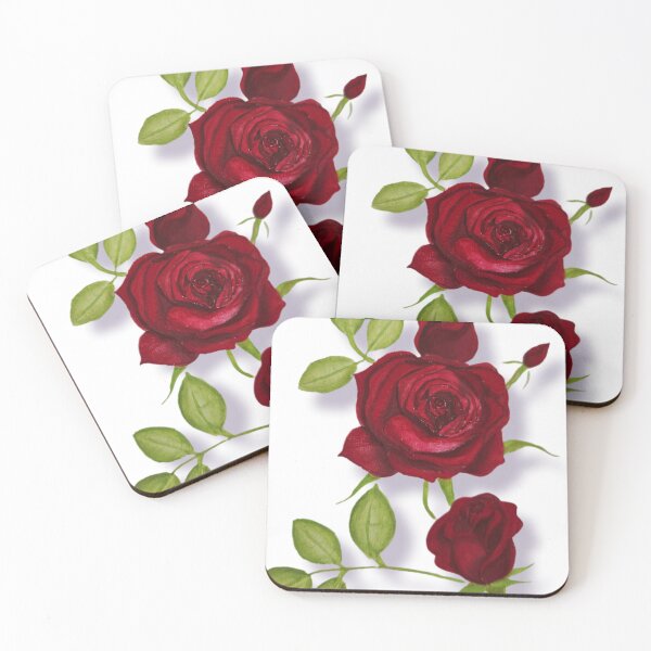 Item preview, Rose's in shadow, handpainted gouache  designed and sold by JewelsNova.