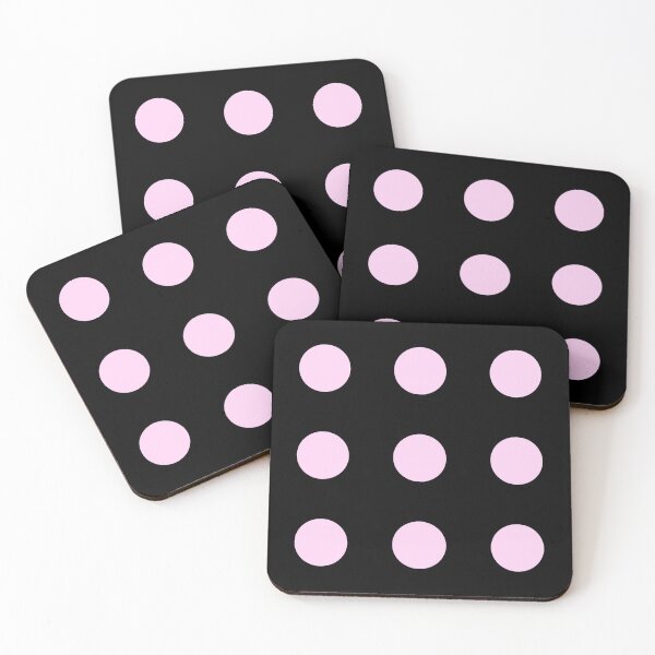 Item preview, Soft Pink Polka Dots on Midnight Black designed and sold by AASparksDesigns.