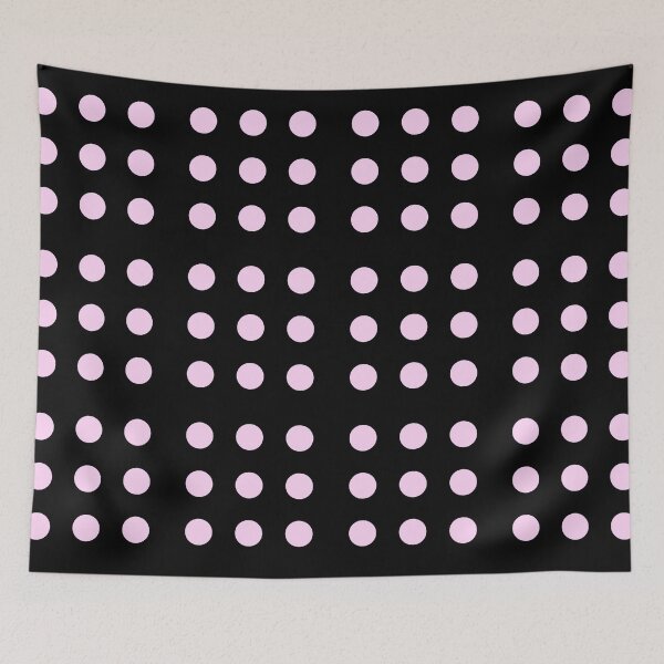 Item preview, Soft Pink Polka Dots on Midnight Black designed and sold by AASparksDesigns.