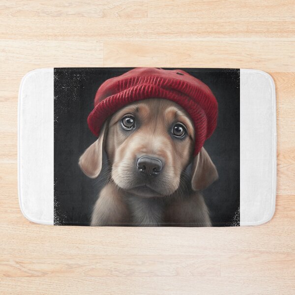 Item preview, Cute Dog in Red Hat 1 designed and sold by charl-eeyork.