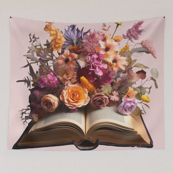 Item preview, Open Book With Flowers designed and sold by densok.