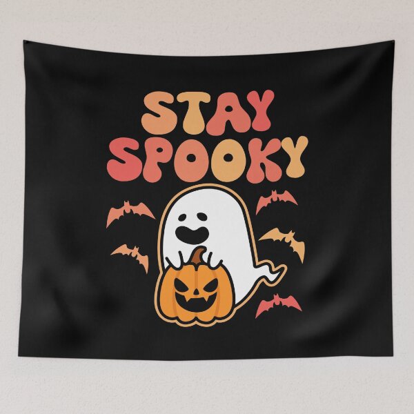 Item preview, Stay Spooky Groovy Ghost Kawaii Cute Halloween Costume designed and sold by MeowsAndMakes.